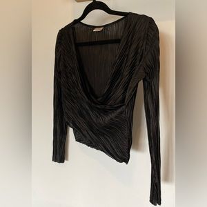 Zara black wrap top. Wb collection. Size L